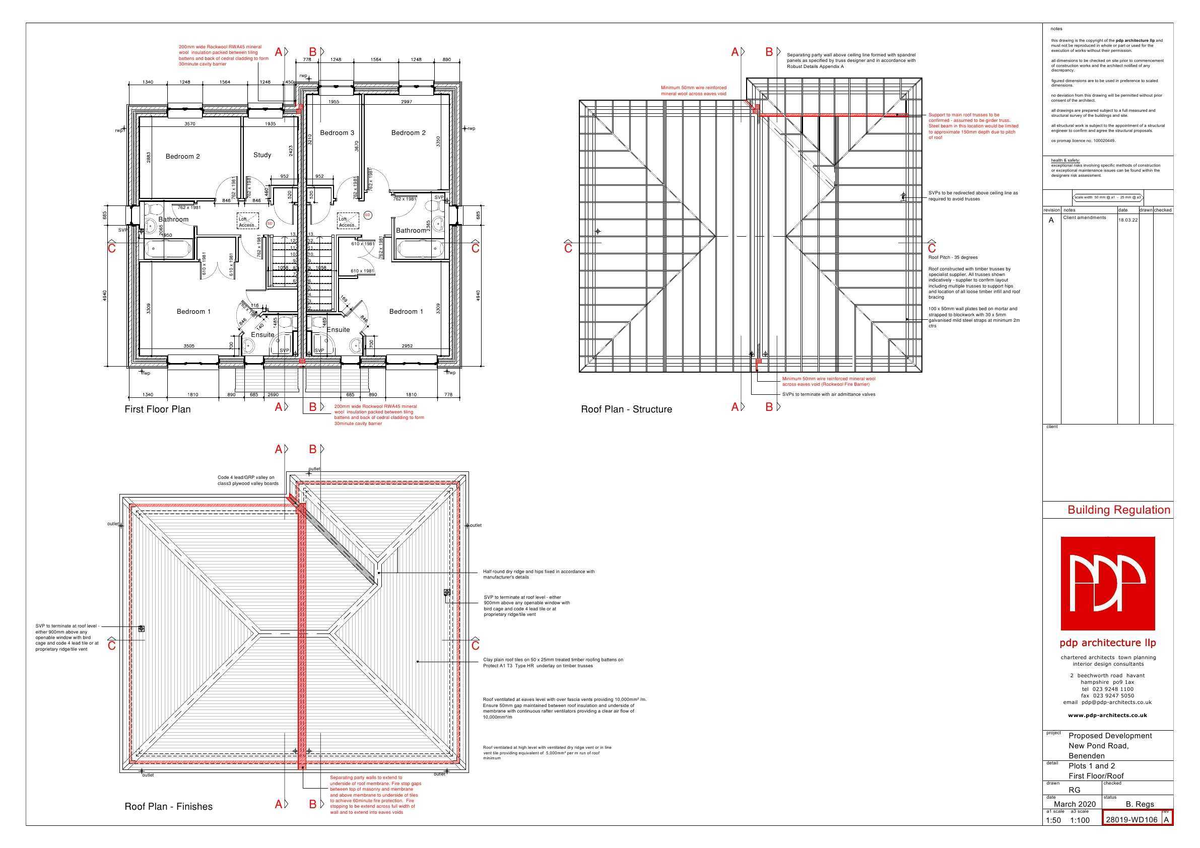 Plot 1 & 2 Bedroom Layout